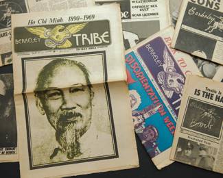 Detail of 1960s Berkeley collectable newspapers