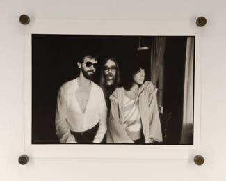 Patrick, Skunk, Jodi, Doobie Brothers Tour in Pine Knob, signed Marc Hauser black + white silver gelatin photograph