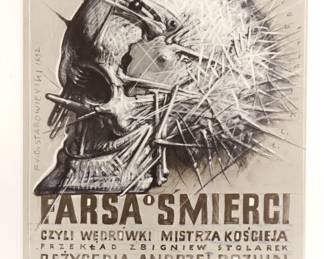 La ballade du grand macabre, Farsa o smierci, play by Michele de Ghelderode, poster design by Franciszek Starowieyski, 1992, Polish poster