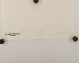 Back of Muddy Waters, 1969, signed Peter Amft black + white silver gelatin photograph, Peter Amft Photography Chicago, Numbered edition 1/100