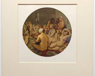 Matted print of Jean Auguste Dominique Ingres' "The Turkish Bath"