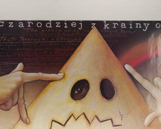 Detail of The Wizard of Oz designed by Mieczyslaw Gorowsk, Polish musical theater poster