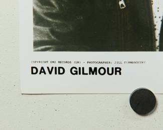 Another detail of David Gilmour Promo Glossy, part of the huge collection of music promo posters