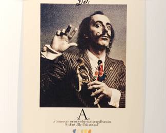 Milwaukee Art Museum's Dali lithograph, reads "An art museum membership is an unreal bargain. So don't dilly-Dali around."