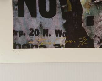 Edition detail of "Stones Tour '72", signed Peter Amft c-print photograph, Peter Amft Photography Chicago, Numbered edition 1/100