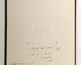 Back of Matted and Framed George the Hermit, signed Peter Amft one-of-a-kind Kodalith print, Peter Amft Photography Chicago