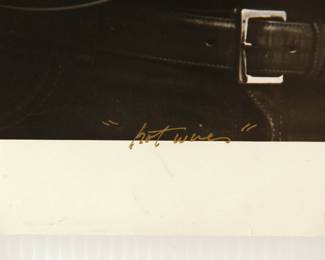 Title detail of Roy Buchanan 1988, "Hot Wine", Signed Peter Amft black + white silver gelatin photograph, Peter Amft Photography Chicago