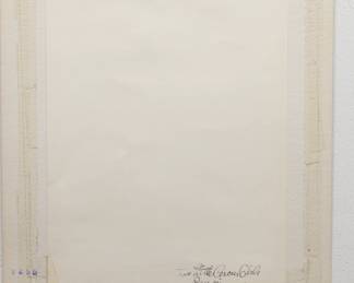 Back of Robert Amft print of Renoir's "Two Little Circus Girls" holding turtles