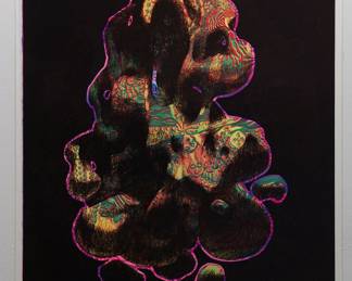 A different overprint of "She" copyright 1969 by Celestial Arts, CA33, screen-print blacklight poster