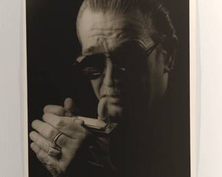 Charlie Musselwhite, 1990, signed Peter Amft black + white silver gelatin photograph, Peter Amft Photography Chicago, Numbered edition 1/100