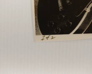 Edition detail of Roy Buchanan, signed Peter Amft 8x10 black and white transparency/slide, numbered edition 1/1