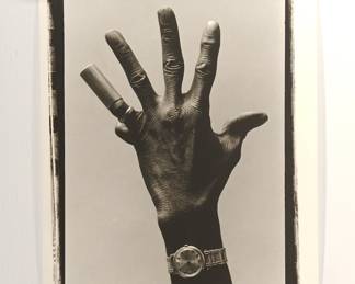 Hand of "Hound Dog" Taylor #1 (six fingered guitarist), signed Peter Amft black + white silver gelatin photograph, Peter Amft Photography Chicago, Numbered edition 1/1