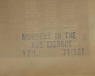 Back of Murders in the Rue Morgue, vintage B-Movie stamped and numbered poster 71/261