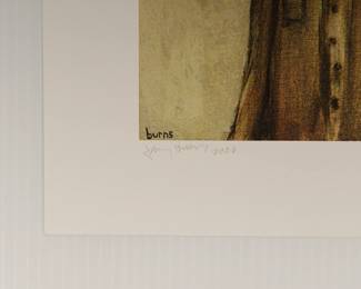 Signature detail of "America 2" by Burns, 2006, signed limited edition print 23/100