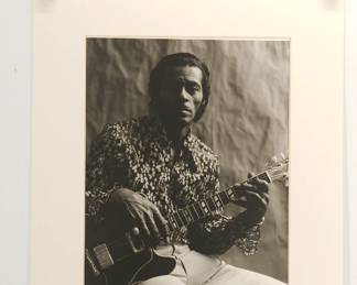 Matted Chuck Berry #2, 1989, Signed Peter Amft black+ white silver gelatin photograph, Peter Amft Photography Chicago