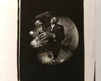 Jerry Tyrone "Blue Chicago", 1996, Signed Peter Amft black + white silver gelatin photograph, Peter Amft Photography Chicago