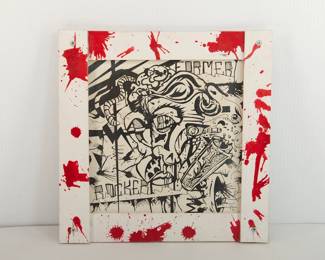 Original art/painting on wood, signed Joe Sowinski on the back