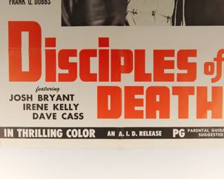 Detail of Disciples of Death, vintage B-Movie poster