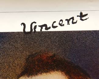 Detail of Milwaukee Art Museum's Vincent van Gogh poster, reads "Earmark some funds for an art museum membership."