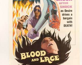 Blood and Lace, vintage B-Movie stamped and numbered poster 71/69