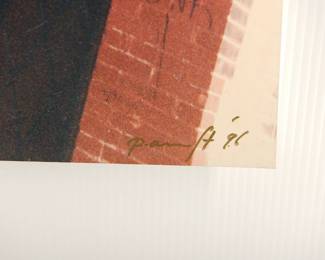 Signature detail of My Sin Lounge, Signed Peter Amft c-print photograph, printed in 1996