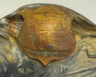 Detail of Prospect Point, Niagara Falls decorative brass tray