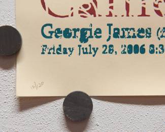 Edition detail of "Camera Obscura" Georgie James, Peter and the Wolf, Friday, July 26 2006 @ The Logan Square Auditorium poster, edition 13/120