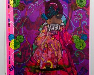 Another version of overprint of "...Splendid Thing", copyright 1969 by Celestial Arts, CA46 and "I am Beautiful" copyright 1971 by Celestial Arts, CA98, part of "The Overprints" made in the late 1960's/early 1970s by Joe McHugh, Nick Nickolds, and Sätty, screen-printed blacklight posters