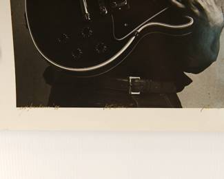 Detail of Roy Buchanan 1988, "Hot Wine", Signed Peter Amft black + white silver gelatin photograph, Peter Amft Photography Chicago