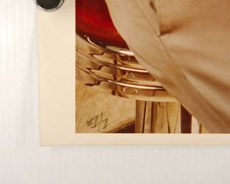 Edition detail of Waring Ice Cream Parlor advertisement, signed Peter Amft c-print photograph, Peter Amft Photography Chicago, Numbered edition 1/1