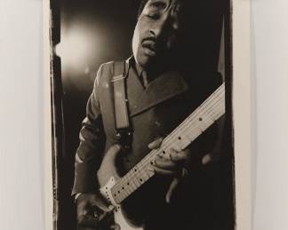 Little Milton #2, 1969, signed Peter Amft black + white silver gelatin photograph, Peter Amft Photography Chicago, Numbered edition 1/100