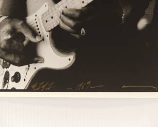 Detail of Little Milton #1, 1969, signed Peter Amft black + white silver gelatin photograph, Peter Amft Photography Chicago, Numbered edition 1/100