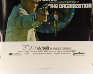 Detail of The Organization, vintage B-Movie stamped and numbered poster 71/342