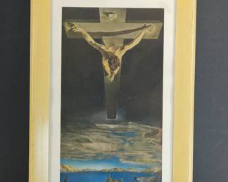 Framed poster of Salvador Dali's "Christ of St John of the Cross"