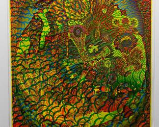 "Pipe Dreams" screen-printed blacklight poster by East Totem West, c 1960s/1970s