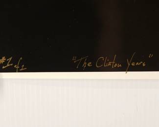 Edition detail of The Clinton Years, signed Peter Amft black + white silver gelatin photograph, Peter Amft Photography Chicago, Numbered edition 1/1