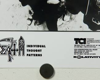 Detail of Death Individual Thought Patterns Promo Glossy, part of the huge collection of music promo posters
