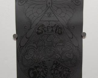 Subterranean, Septio, The Gris Gris, Plastic Crimewave Sound, black on black, signed and editioned poster, 34/40