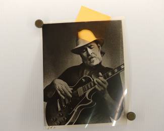 Roy Buchanan, signed Peter Amft 8x10 black and white transparency/slide, numbered edition 1/1