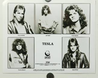 A second Tesla Promo Glossy, part of the huge collection of music promo posters