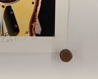 Signature detail of "Dripping the Blues" Willie Kent, 2001, signed Peter Amft black + white silver gelatin photograph, Peter Amft Photography Chicago, Numbered edition 3/100