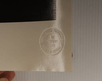 Embossing detail of Portrait of Michael Jordan, signed and embossed Marc Hauser black + white silver gelatin photograph, limited edition print 16/100