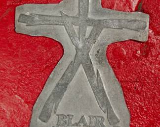 A closer view of aluminum plates used as models when The Alley made statuary products for many major rocks groups