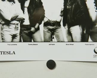 Another detail of Tesla Promo Glossy, part of the huge collection of music promo posters