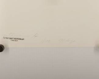 Back of Michigan, signed Peter Amft black + white silver gelatin photograph, Peter Amft Photography Chicago, Numbered edition 1/100