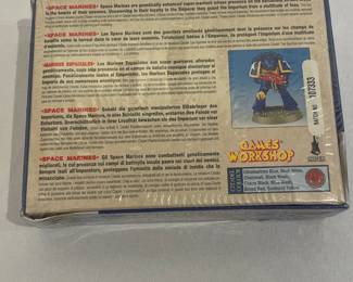 Back of sealed Warhammer 40k, Space Marines, Warriors of the Imperium figurine set