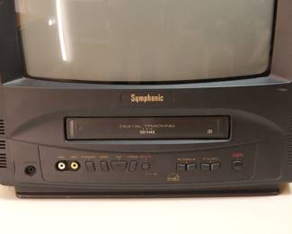 Detail of Symphonic mini TV set with built-in VHS player