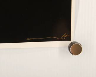 Signature detail of The Clinton Years, signed Peter Amft black + white silver gelatin photograph, Peter Amft Photography Chicago, Numbered edition 1/1