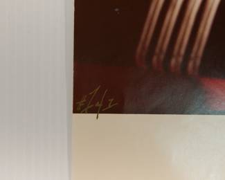 Edition detail of "Untitled pilot, Signed Peter Amft black + white silver gelatin photograph, Peter Amft Photography Chicago, Numbered edition 1/1