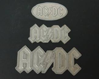 Cast in aluminum AC/DC Logos